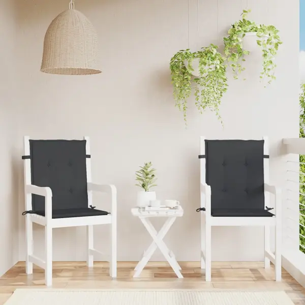 Gossi perne cu spatar mic, 2 buc. negru 100x50x3 cm textil oxford
