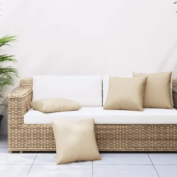 Gossi perne de canapea, 4 buc., beige, 60x60 cm, textil
