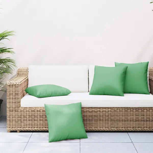 Gossi perne de canapea, 4 buc., verde, 60x60 cm, textil