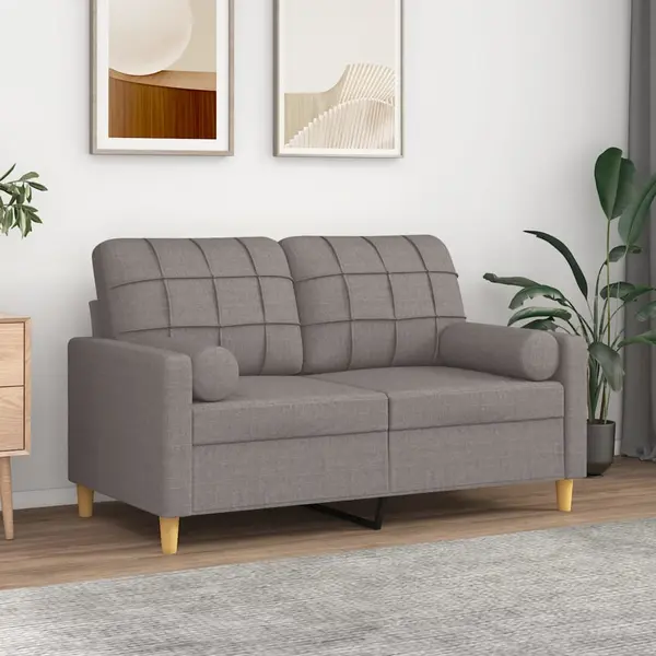 Gossi perne decorative, 2 buc., gri taupe, Ø15x50 cm, textil