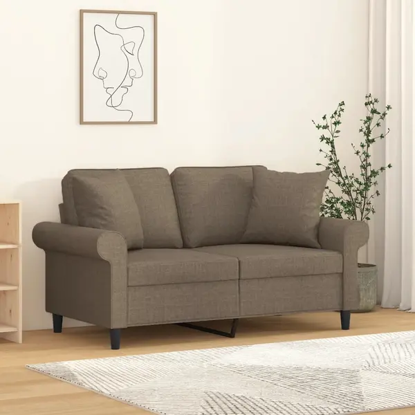 Gossi perne decorative, 2 buc., gri taupe, 40x40 cm, material textil