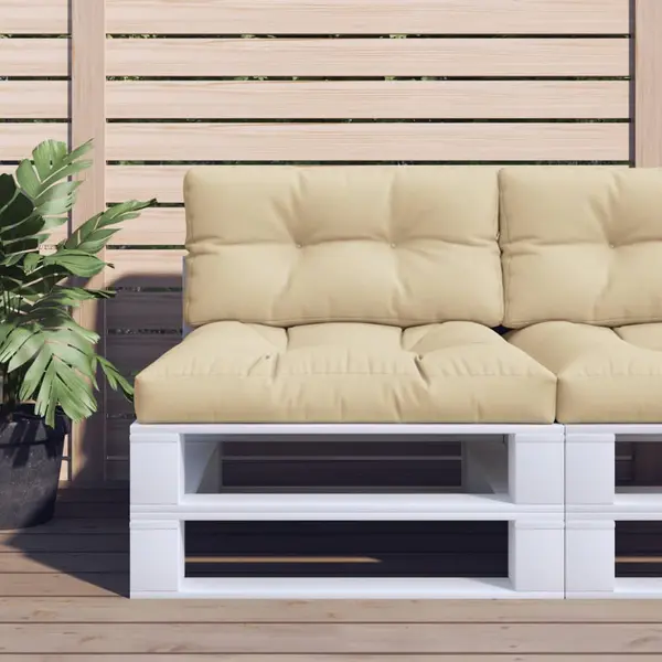 Gossi perne pentru paleti, 2 buc., bej, material textil