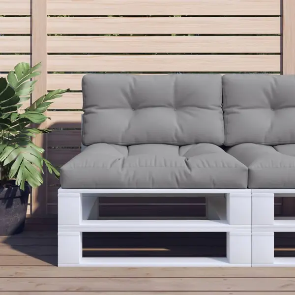 Gossi perne pentru paleti, 2 buc., gri, material textil
