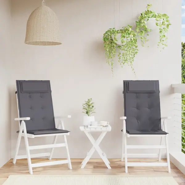 Gossi perne scaun cu spatar inalt 2 buc, antracit, tesatura oxford