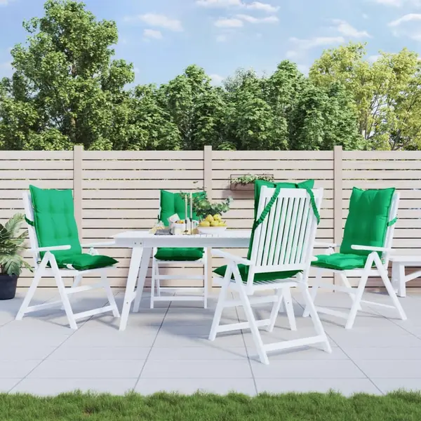 Gossi perne scaun cu spatar inalt, 4 buc, verde, tesatura oxford