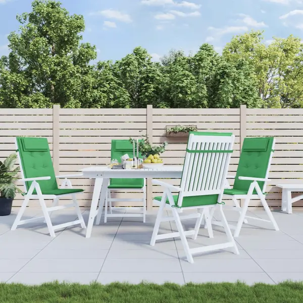 Gossi perne scaun cu spatar inalt, 4 buc, verde, tesatura oxford