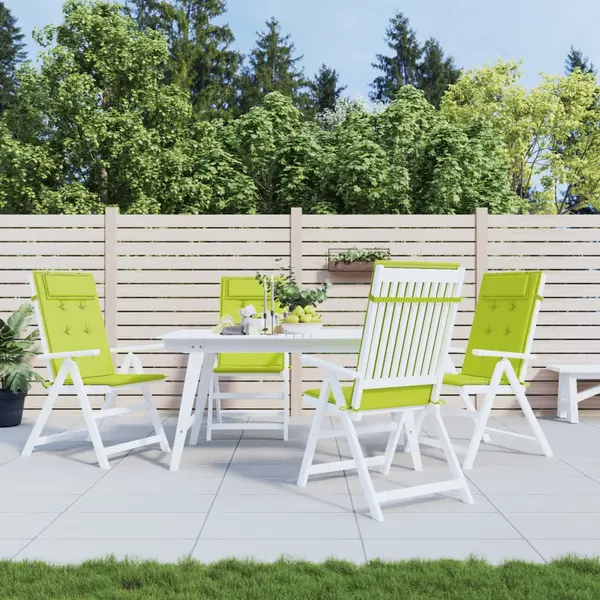 Gossi perne scaun cu spatar inalt, 4 buc, vernil, tesatura oxford