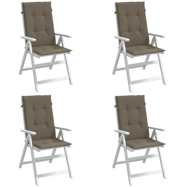 Gossi perne scaun spatar inalt 4buc melanj gri taupe120x50x4cm textil