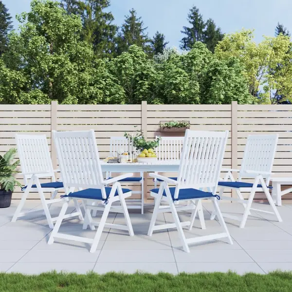 Gossi perne scaune gradina 6 buc. albastru 50x50x3 cm tesatura oxford