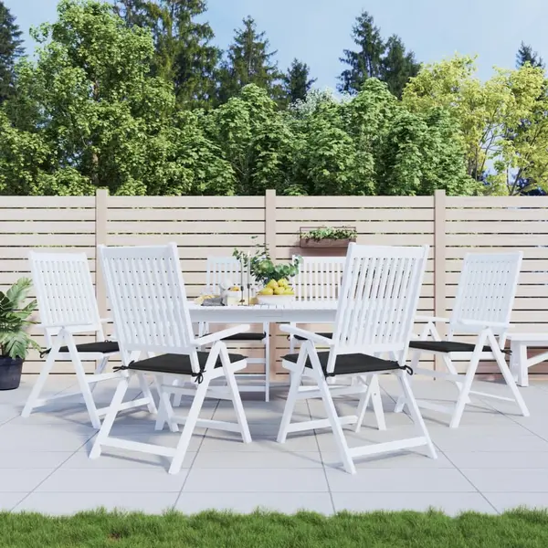 Gossi perne scaune gradina 6 buc. negru 50x50x3 cm tesatura oxford