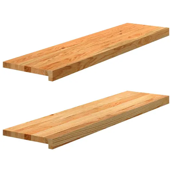 Gossi pervaz 2 buc lemn masiv de maro deschis 100x25x2 cm