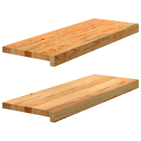 Gossi pervaz 2 buc lemn masiv de maro deschis 70x25x2 cm