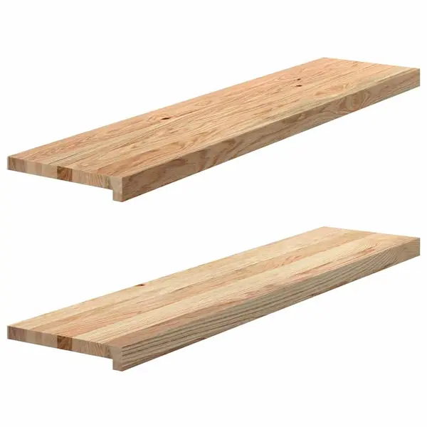Gossi pervaz 2 buc lemn masiv de stejar netratat 110x30x2 cm
