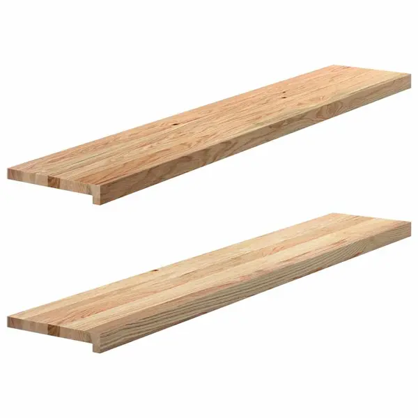 Gossi pervaz 2 buc lemn masiv de stejar netratat 140x25x2 cm