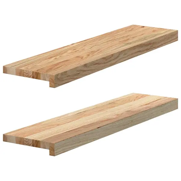 Gossi pervaz 2 buc lemn masiv de stejar netratat 80x20x2 cm