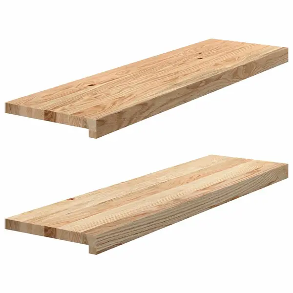 Gossi pervaz 2 buc lemn masiv de stejar netratat 90x25x2 cm