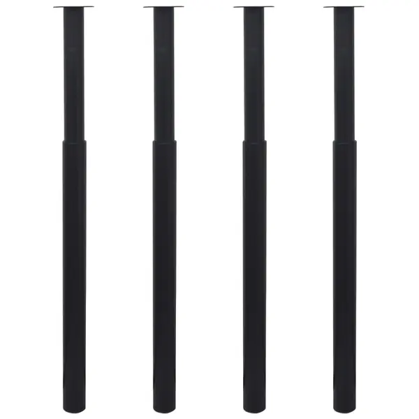 Gossi picioare de masa telescopice, 4 buc., negru, 710 mm-1100 mm