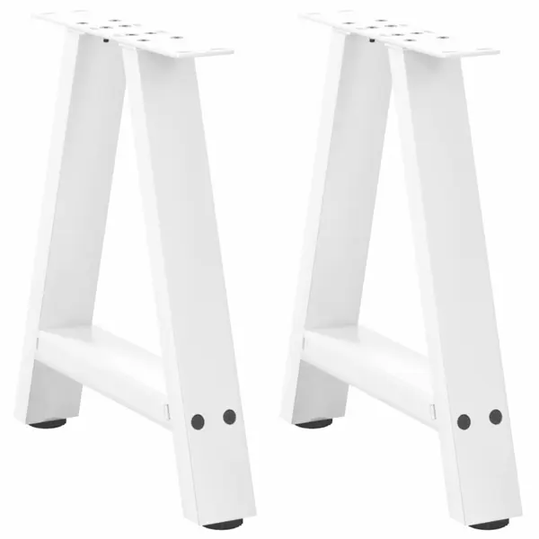 Gossi picioare masuta cafea in forma de a 2 buc alb 38x(42-43)cm otel