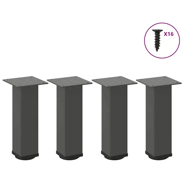 Gossi picioare masuta de cafea 4 buc antracit 30-32 cm otel