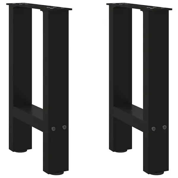 Gossi picioare masuta de cafea negru 2 buc 28x(42-43) cm otel