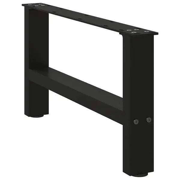 Gossi picioare masuta de cafea negru 2 buc 30×70 cm otel