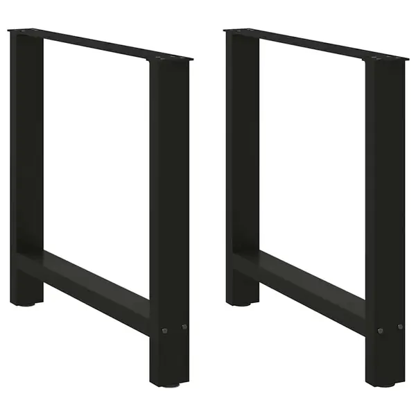 Gossi picioare masuta de cafea negru 2 buc 80x(72-73) cm otel