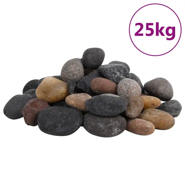 Gossi pietricele lustruite, 25 kg, culori mixte, 5-8 cm