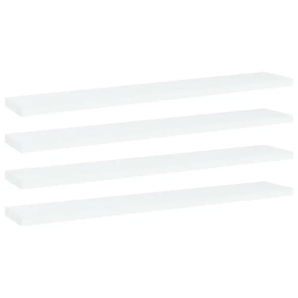 Gossi placi biblioteca, 4 buc., alb, 60 x 10 x 1,5 cm, pal