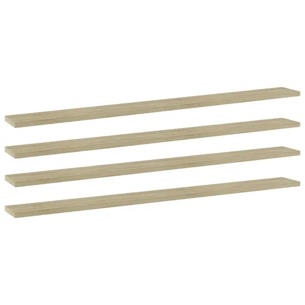 Gossi placi biblioteca, 4 buc., stejar sonoma, 100 x 10 x 1,5 cm, pal