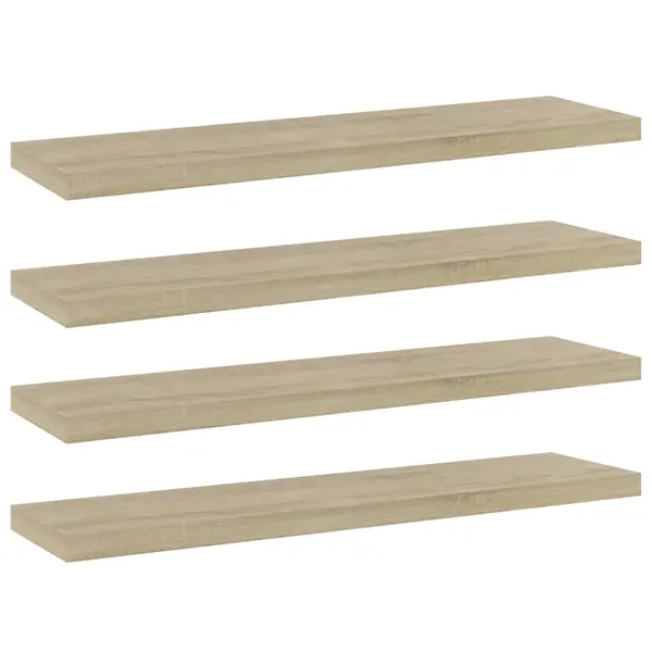 Gossi placi biblioteca, 4 buc, stejar sonoma, 40 x 10 x 1,5 cm, pal