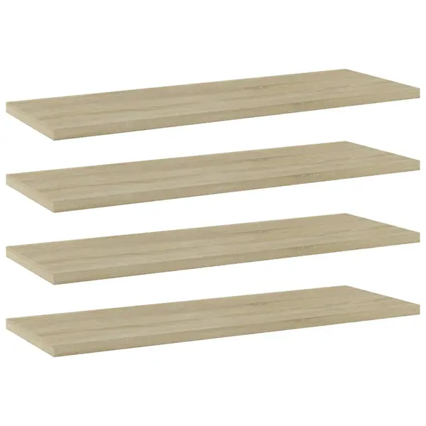 Gossi placi biblioteca, stejar sonoma, 4 buc, 60 x 20 x 1,5 cm, pal