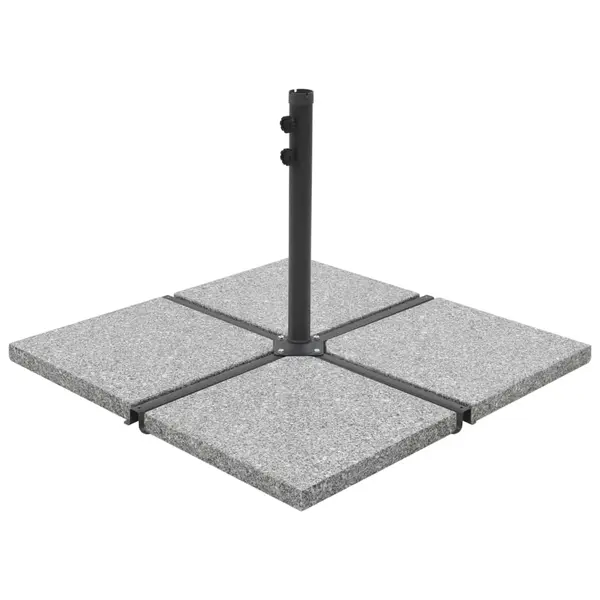 Gossi placi de greutate umbrela, 4 buc., gri, 100 kg, granit, patrat