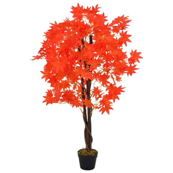 Gossi planta artificiala artar cu ghiveci, rosu, 120 cm