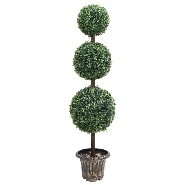Gossi planta artificiala cimisir cu ghiveci verde 118cm forma minge