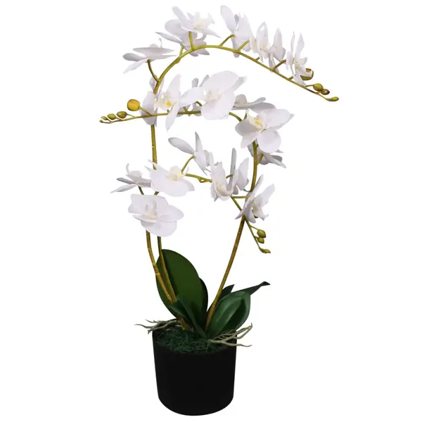Gossi planta artificiala orhidee cu ghiveci, 65 cm, alb