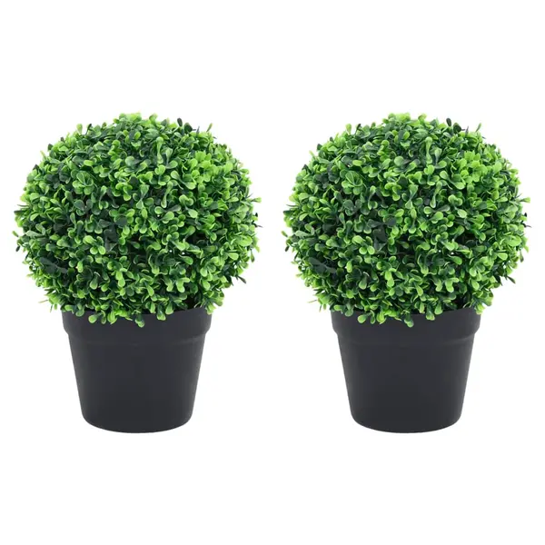 Gossi plante artificiale cimisir cu ghiveci, 2 buc. verde 32 cm minge