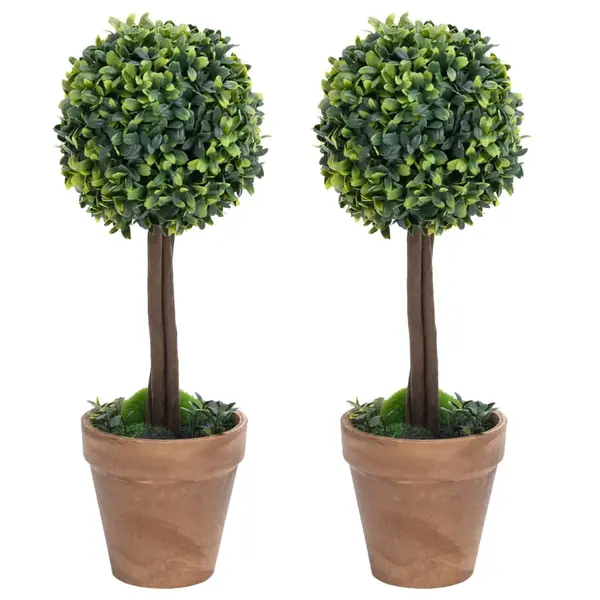 Gossi plante artificiale cimisir cu ghiveci, 2 buc. verde 41 cm minge