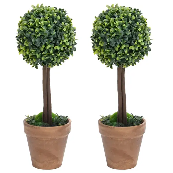Gossi plante artificiale cimisir cu ghiveci 2 buc. verde 56 cm minge