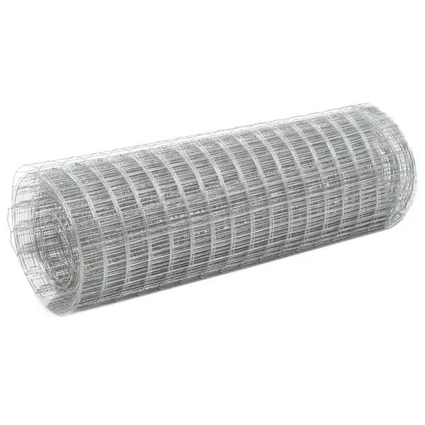 Gossi plasa de sarma gaini, argintiu, 10 x 0,5 m, otel galvanizat