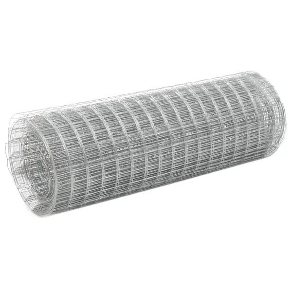 Gossi plasa de sarma gaini, argintiu, 10 x 0,5 m, otel galvanizat