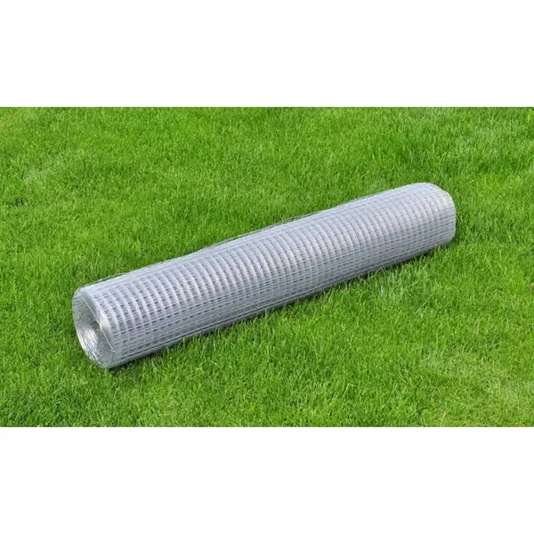Gossi plasa de sarma gaini, argintiu, 10 x 1 m, otel galvanizat