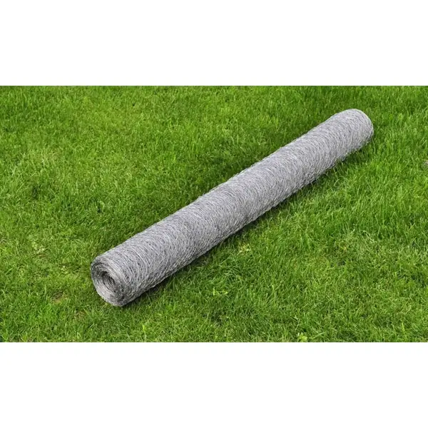 Gossi plasa de sarma gaini, argintiu, 25 x 0,5 m, otel galvanizat