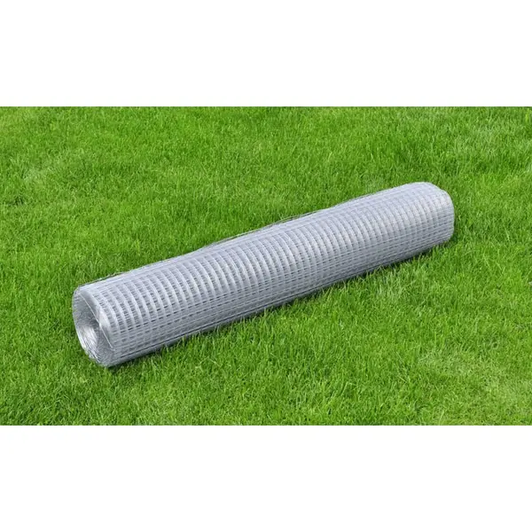 Gossi plasa de sarma gaini, argintiu, 25 x 1 m, otel galvanizat