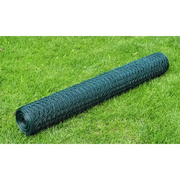 Gossi plasa de sarma gaini, verde, 25x1 m, cu acoperire pvc