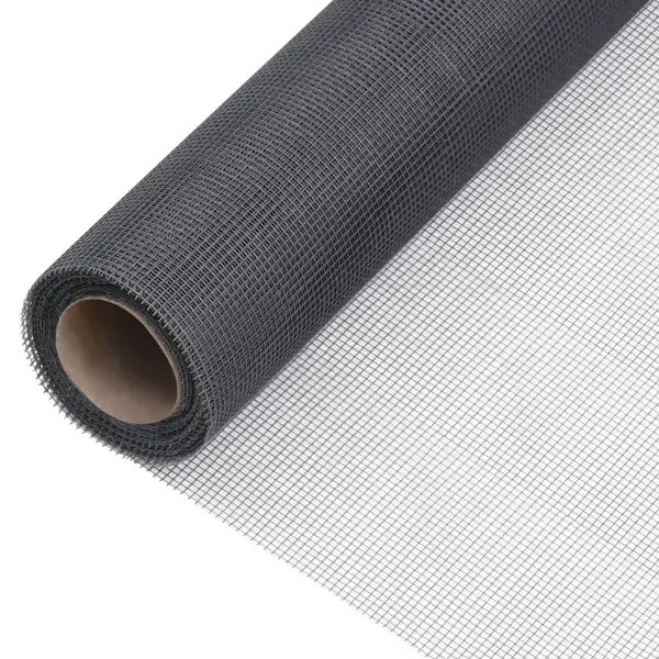 Gossi plasa de sarma, gri, 80x2000 cm, fibra de sticla