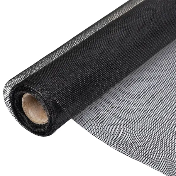 Gossi plasa de sarma, negru, 100 x 1000 cm, fibra de sticla