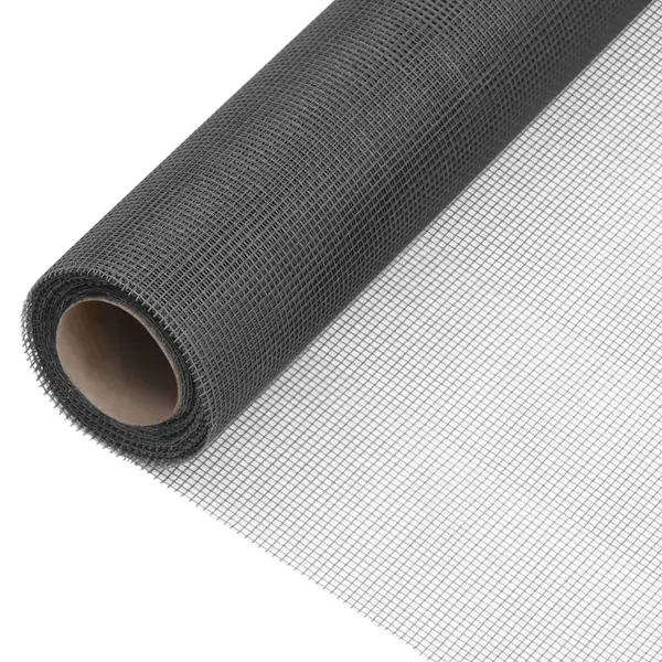 Gossi plasa de sarma, negru, 112x2000 cm, fibra de sticla