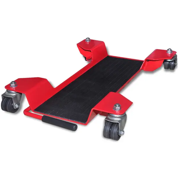 Gossi platforma de transport motocicleta cu sasiu central rulant rosu