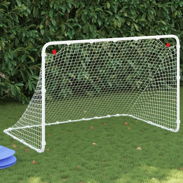 Gossi poarta de fotbal, alb, 122x81x81 cm, otel