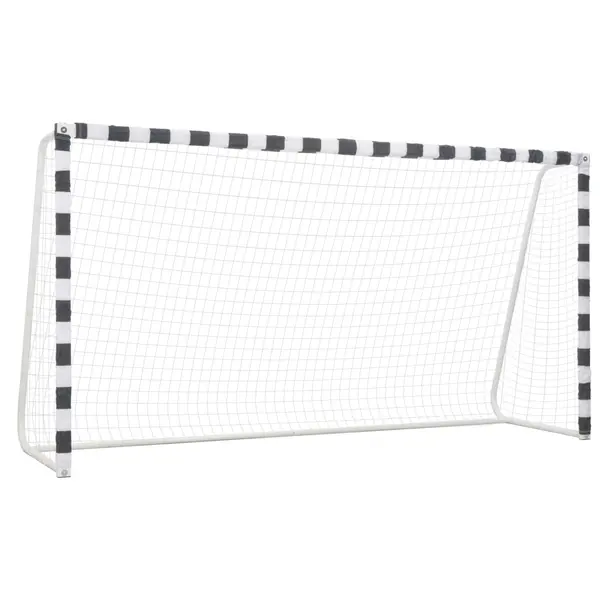 Gossi poarta de fotbal, negru si alb, 300 x 160 x 90 cm, metal